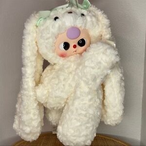 Baby three 400% hug me backpack - white bunny